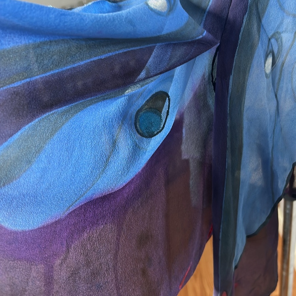 Multicolored Layered Butterfly Cape - Picture 10 of 12